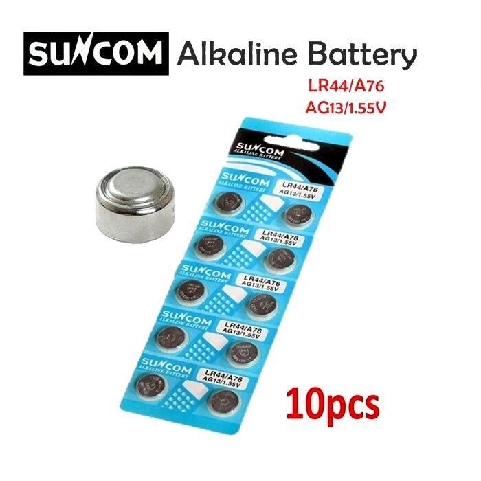 MALAYSIA] 10PCS/SET BATERI AG13 LR44 A76 Alkaline Button Cell Battery ...