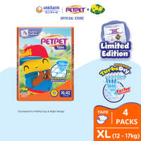 PETPET  Didi & Friends Gold+ Tape Baby Diapers XL42 (4 Packs) (12 - 17kg)