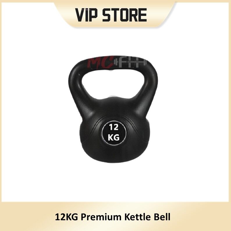 VIP 12KG Premium Kettle Bell Gym Training Plastic Coating Kettlebell dumbbell weight lifting Kettle Bell Women 壶铃