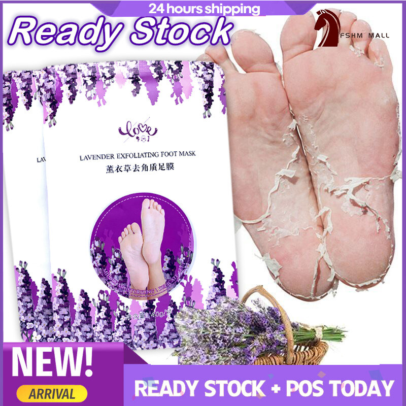 【READY STOCK】Foot Mask Remove Dead Skin,foot mask peel foot mask remove dead skin Beriberi, Calluses, Itchy Feet, Lavender Exfoliating Foot Mask Foot Film, Whitening, Moisturizing, Tender Foot