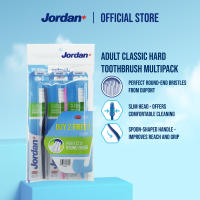 JORDAN Adult Classic Hard Toothbrush Multipack
