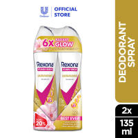 Rexona Women Spray Deodorant Advanced Brightening Sakura Fresh Twinpack 2x135ml