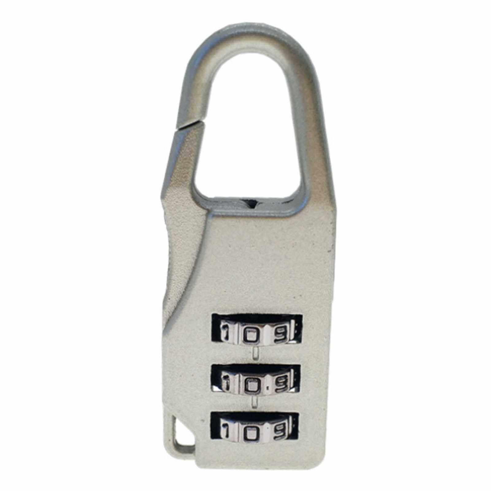 BEST SELLER 3 Dial Digit Number Code Password Combination Padlock Travel Security Safe Lock (Silver)