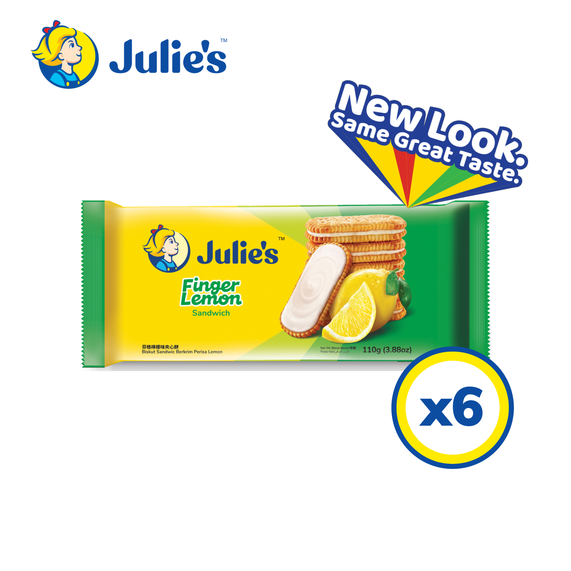 Julie\'s Finger Lemon Sandwich 110g x 6 packs