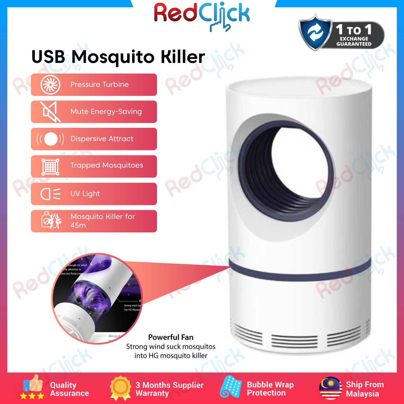 Photocatalytic USB Electric Anti Mosquito Killer Lamp UV photocatalyst Bug Insect Trap Light Pest Control