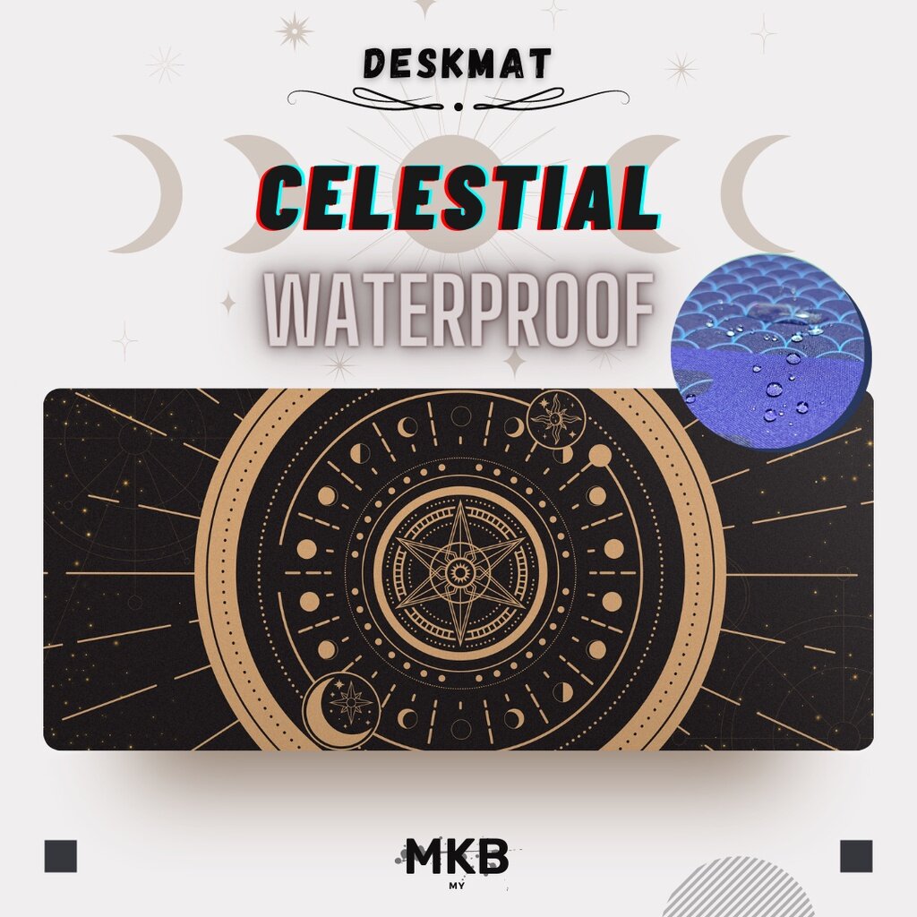 stock celestial ready deskmat 900mm x 400mm - waterproof