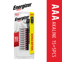 ENERGIZER MAX® 15+5 PCS Alkaline AAA | Buy 15Pcs get 5 Free - Longer Lasting Leak-Proof