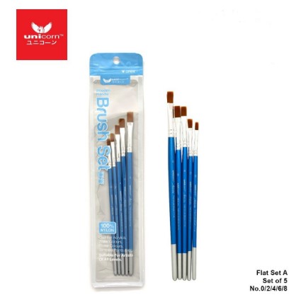 Unicorn Artist Nylon Brush / Berus Lukisan (Flat)