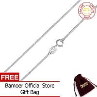 BAMOER Free Shpping Real 925 Sterling Silver Necklace Adjustable Chain Lobster Clasp Simple Chain Fashion Necklace Jewelry SCA006-45