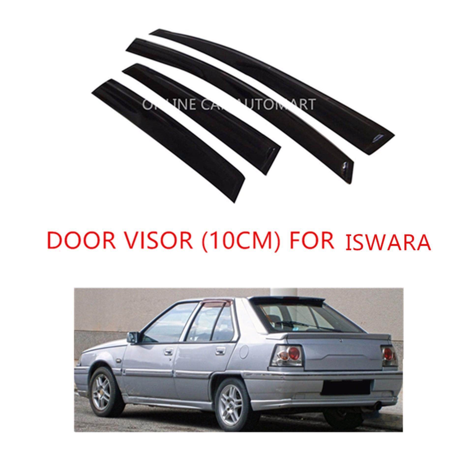 Car Window Door Visor Wind Deflector Anti UV Light 10cm Medium (4PCS/SET) for Proton Saga/Iswara