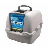 Hagen Catit Jumbo Hooded Cat Litter Pan / Cat Toilet With Carbon Filter  (Warm Grey)