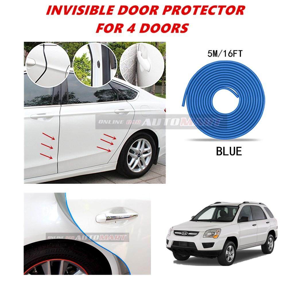 Kia Sportage - 16FT/5M (BLUE) Moulding Trim Rubber Strip Auto Door Scratch Protector Car Styling Invisible Decorative Tape (4 Doors)