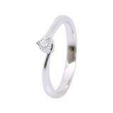 Lazo Diamond Luxuriant Sense 9K White Gold Diamond Ring - DRF102