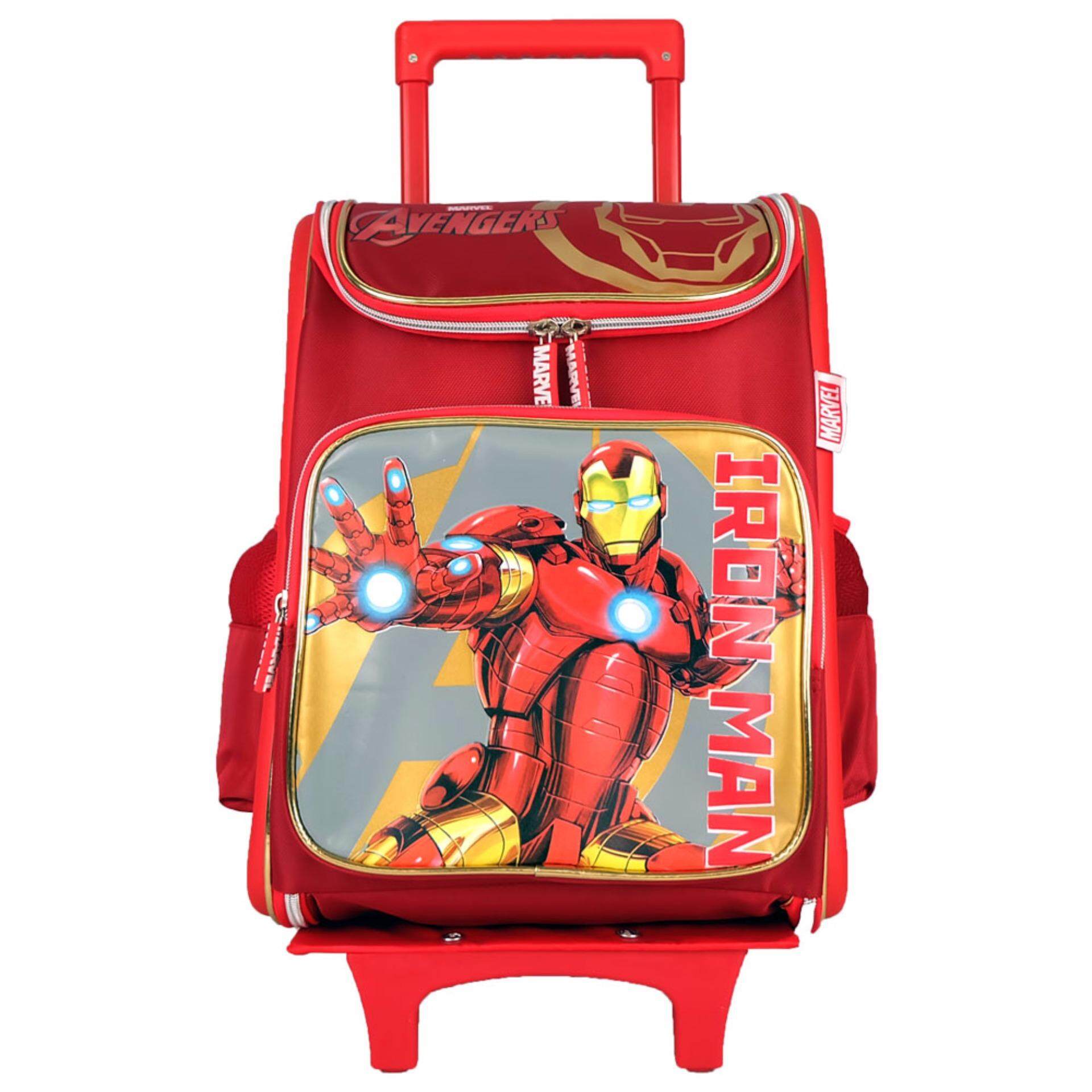 iron man trolley school bag