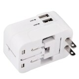 Multifunctional Travel Adapter International Plug Dual USB Charging Port Universal AC Socket (White) September 2018 - 3 Multifunctional Travel Adapter International Plug Dual USB Charging Port Universal AC Socket (White) - 3