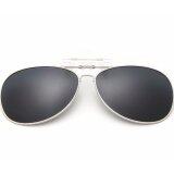 New Polarized Clip On Sunglasses Clip On Glasses Aviator UV400 BLACK GREY