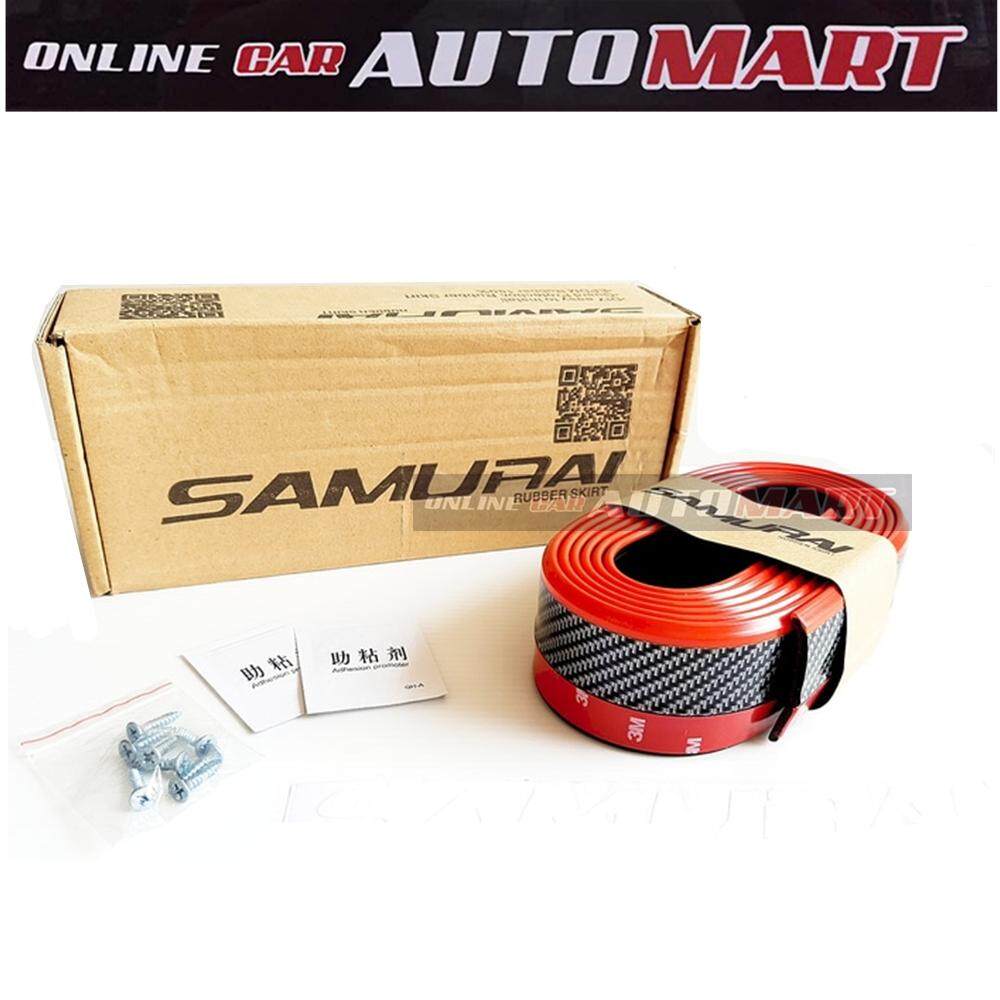 SAMURAI CARBON FIBER RED LINE Look Car Body Kit Bumper Lip Side Skirt