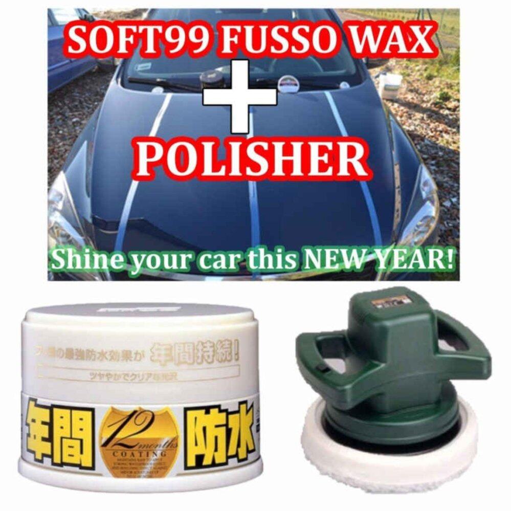 ( Free Gift ) Soft 99 / Soft99 Fusso Coat 12 Months Light Color Wax 200g With DIY Car Polish Machine Polisher