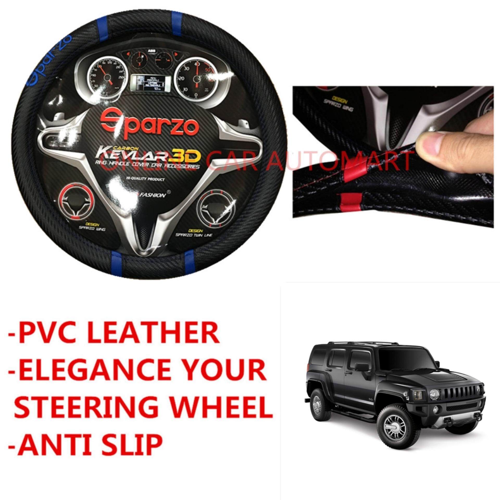SPARZO Carbon Steering Wheel Cover Kevlar 3D Ring Handle Cover MADE IN