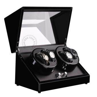 Top quality Premium Automatic Rotate Watch Winder Wood Glass Display Watch Box 4+0