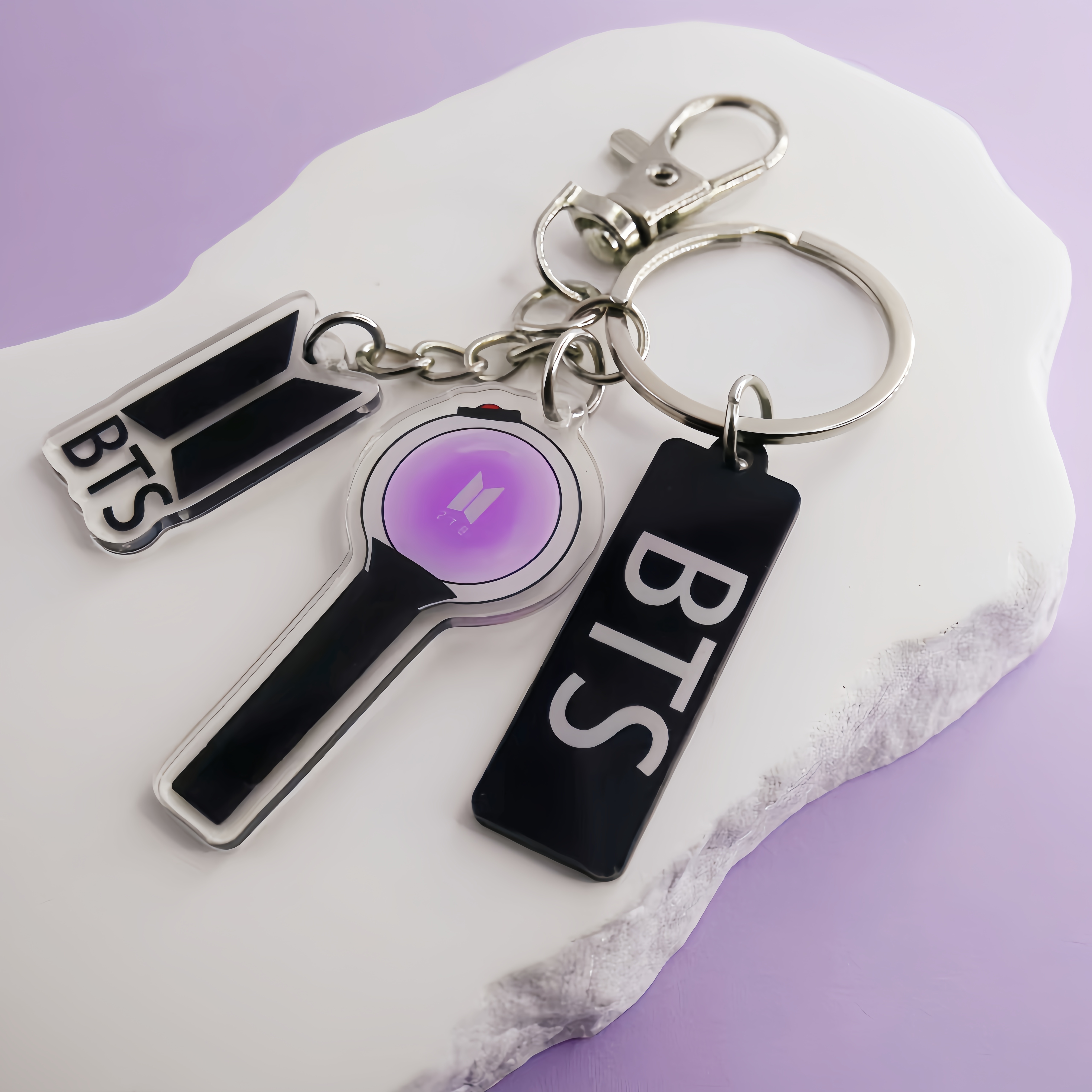 Kpop BTS Lightstick Pendant Keychain light stick keyring Jewelry Bag Car Key Pendants Keychains