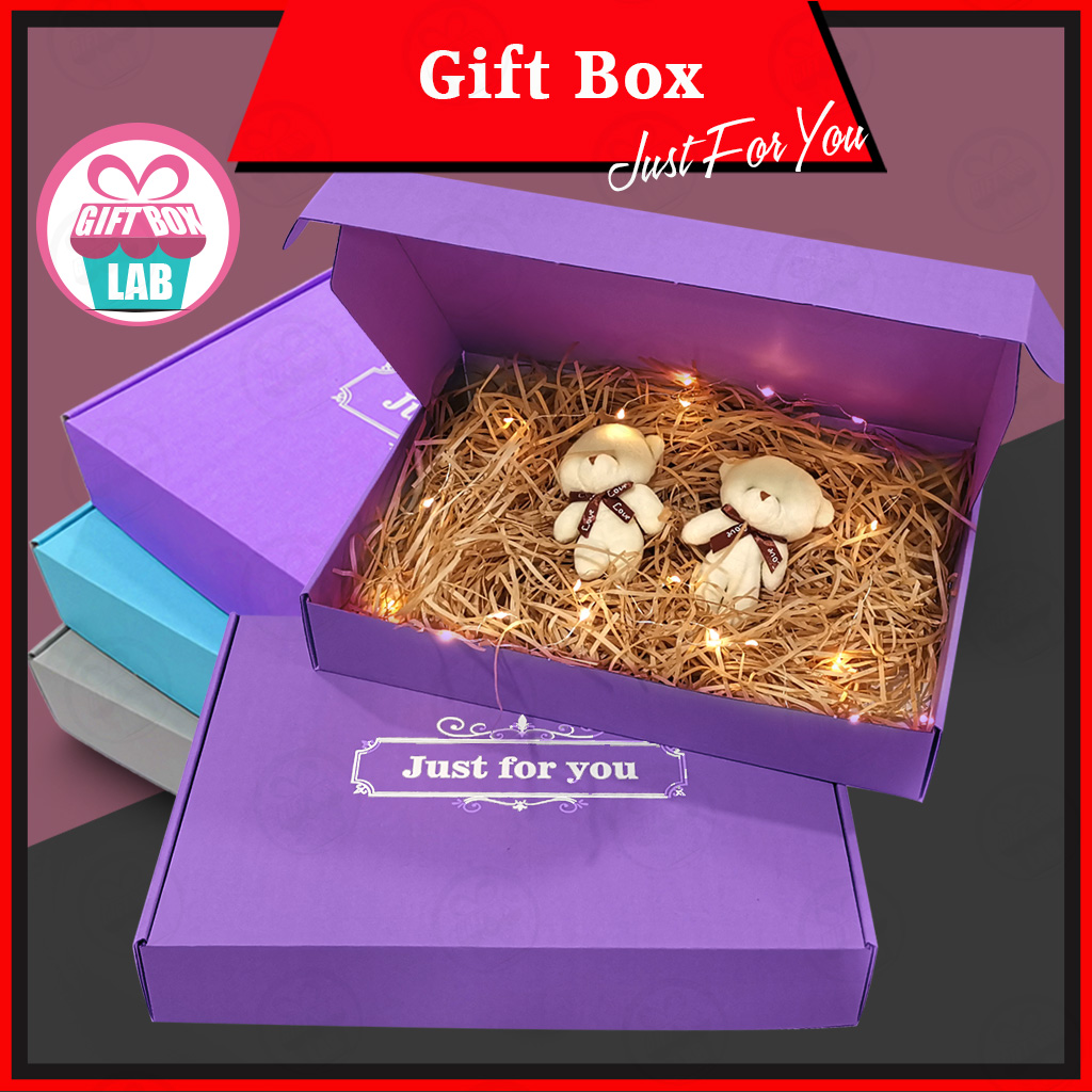 READY STOCK!! JUST FOR YOU Colour Gift Box Craft Paper Box Pizza Box Carton Box Kotak Packing Box Packaging Box