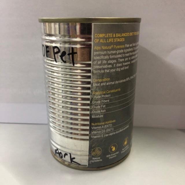 Alps Natural Pureness Holistic Formula Canned Food For Dog 400gm X 6 Cans
