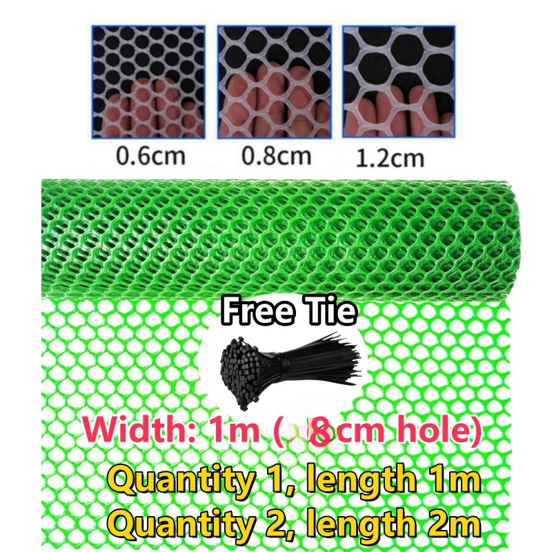 PVC Plastic Safety Net 50cm 100cm Balcony Railing Protection Net Baby Halang Kucing Masuk PE Mesh Plastik Jaring Pagar 阳台网