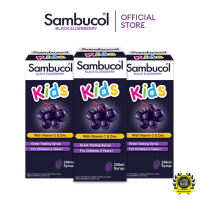[Bundle] Sambucol Black Elderberry Kids With Vitamin C & Zinc Syrup (250ml x 3)