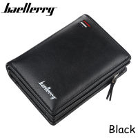 Baellerry Brand Men PU Leather short Wallet With Zipper Coin Pocket Vintage Big Capacity Male Short Money Purse Card Holder New