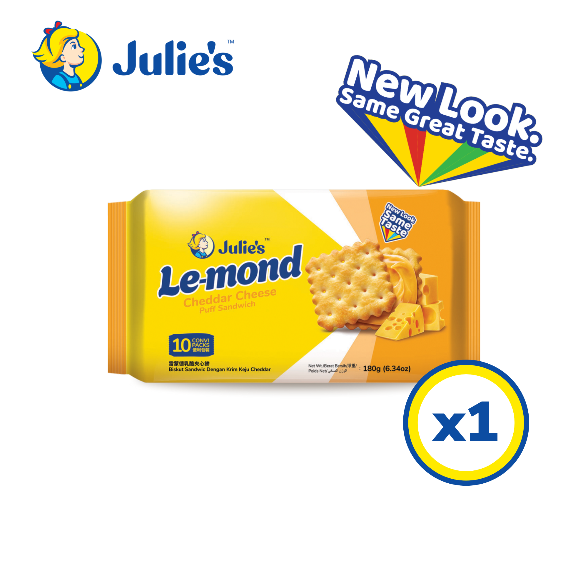 Julie’s Le-mond Cheddar Cheese Puff Sandwich 180g x 1 pack