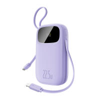 【CCC Certified】Baseus Power Bank PD 22.5W Fast Charging 10% Smaller Powerbank 3C Certification Built in Dual-Cable Portable Digital Display For Phone