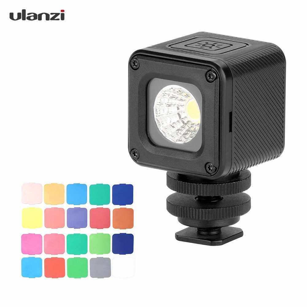 Ulanzi L1 Pro Versatile Waterproof Dimmable Mini LED Video Light 5500K Photographic Fill Light CRI 95 with 20 Color Filters for GoPro 7/6/5 for DJI Drones Osmo Pocket Support Diving Underwater Photography (Standard)