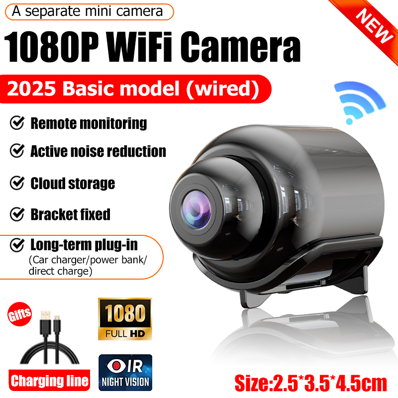 [You dont need WiFi to use it] baby monitoring camera 4K HD+32G memory card+8 million pixels mobile view/night vision/AP hotspot/recording/video mini camera hidden camera small camera mini cctv camera