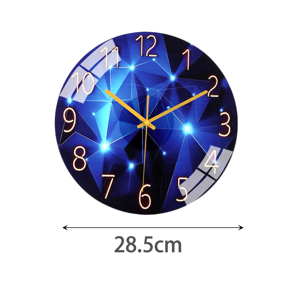 【Pre-Order】Wall Clock Home Office Fashion Glass Silent Quartz Clocks Watch Modern Frameless Design时钟