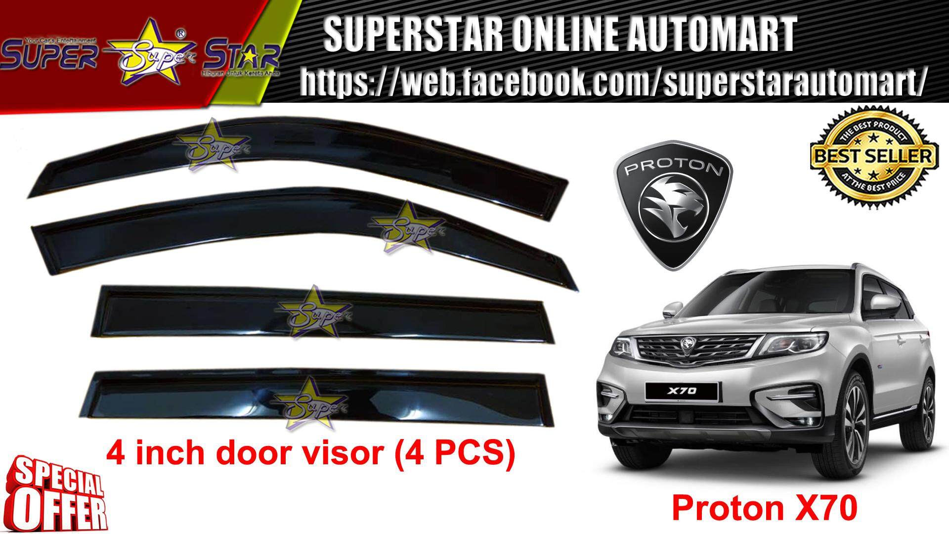 Proton X70 Door Visor Air Press Car Window Door Visor Wind