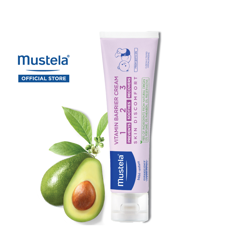 MUSTELA Vitamin Barrier Cream for All Skin Types (100ml / 3.88fl.oz)