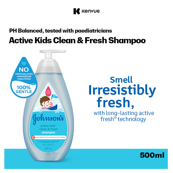 Johnsons Active Kids Clean & Fresh Shampoo 500ml