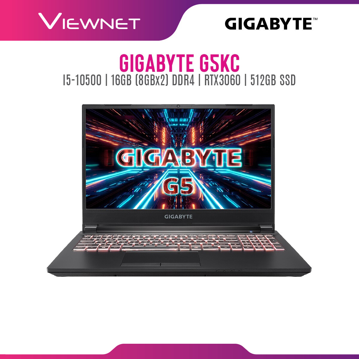 Gigabyte G5 KD-52SG123SO (i5-11400H/ 16GB/ 512GB SSD/ RTX3060P GDDR6 6GB / 15.6