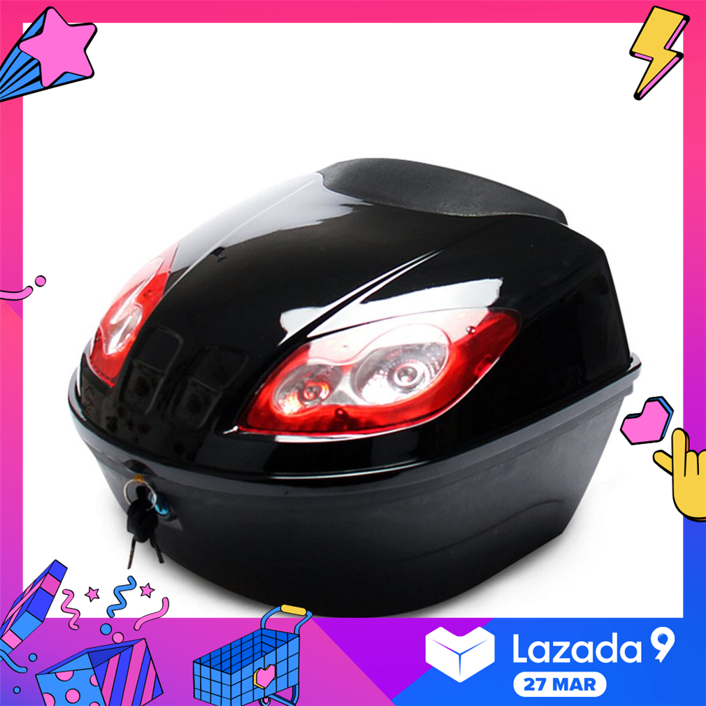 S2T Hộp đuôi xe máy E-Bike Trunk có đèn phản quang