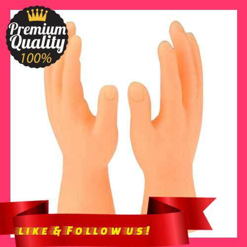 Tiny Hands Left & Right Hand Soft Touch Pvc Plastic Hands Mini Finger  Puppets Small Hands Model Toys For Parties Music Festivals Bar Nights Orange