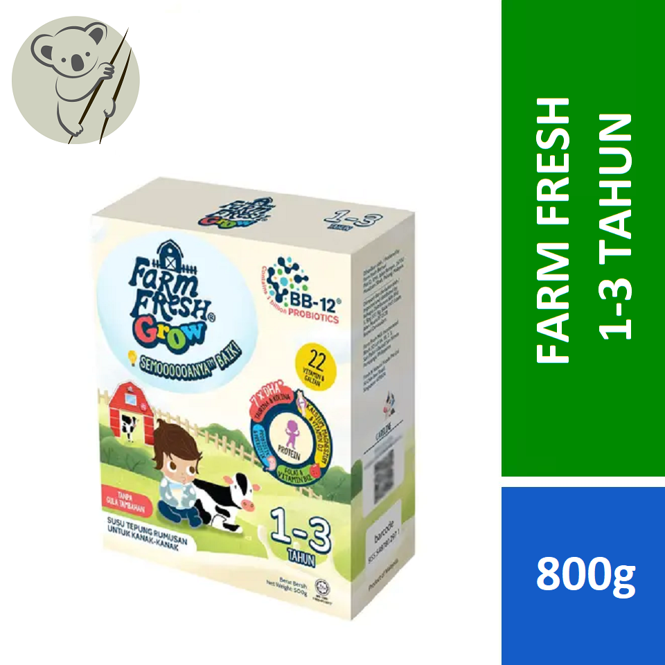 Farm Fresh Grow Milk Powder 800g (For Children 1-3 Years)