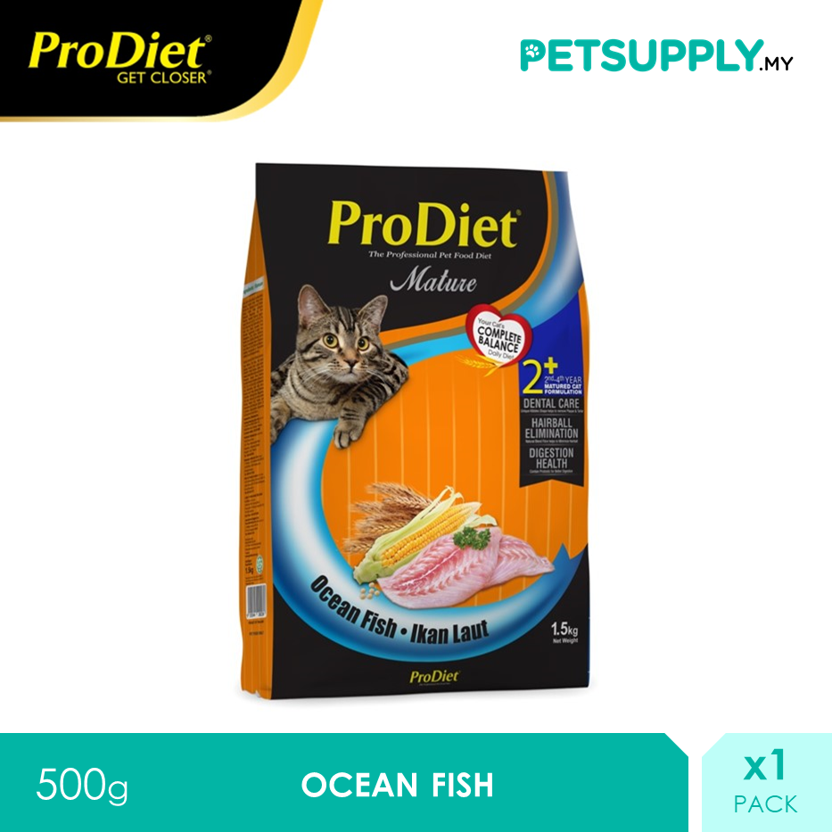 ProDiet 500g Ocean Fish Dry Cat Food x 1 Pack [PETSUPPLY.MY]