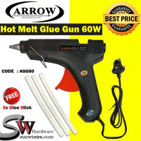 Arrow (FREE 3 Pcs BIG Glue Stick) 60W Hot Melt Glue Gun (BIG) #AGG60