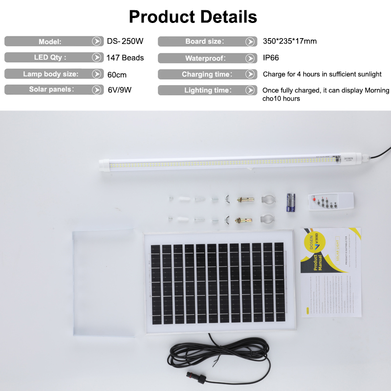 V380 Pro Waterproof Solar LED Wall Lights Tube Lampu 100W-1000W Outdoor Wall LightsGarden In Yard Decoration lamp