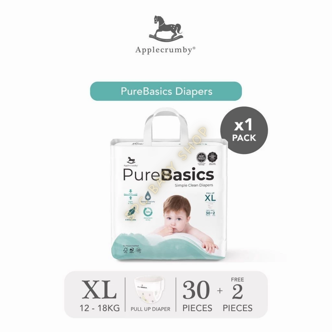 APPLECRUMBY Pure Basics Baby Diapers Tape / Pull Up