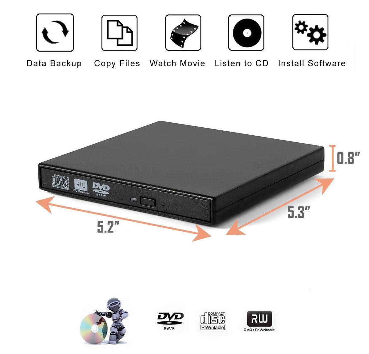 External vcd CD DVD reader ROOM vcd cd BURNER ROM USB 2.0