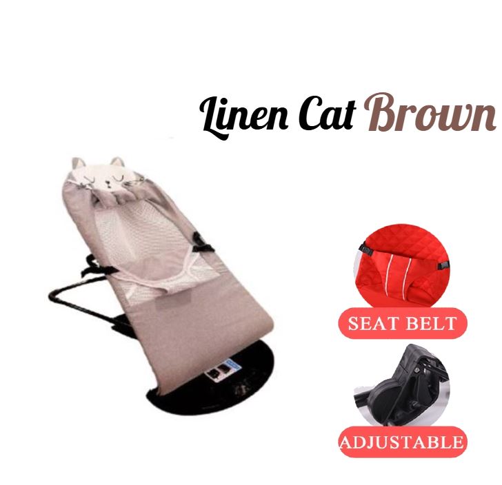 **Malaysia Seller** Foldable Baby Bouncer Baby Rocker Baby Balance Chair with Safety Belt 4 Adjustable Buai Baby Balance Chair Rocking Chair