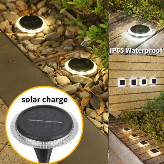 solar garden light outdoor solar led outdoor solar light rechargeable lamp Wall light Ground lamp 2 install ways ราคา 202 บาท*ส่งฟรี