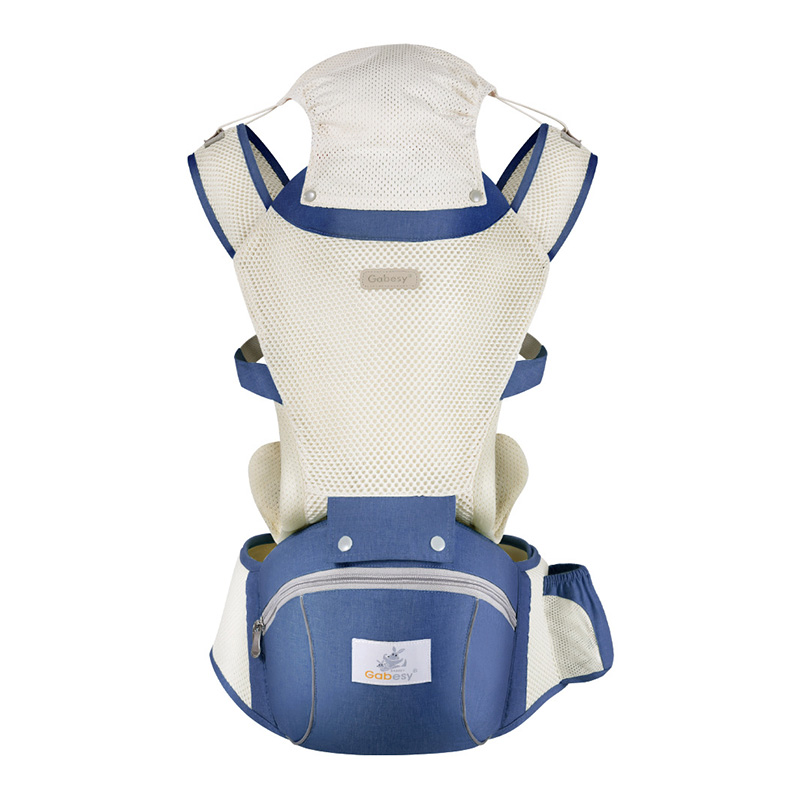 HamshMoc 3 In 1 Multifunctional Baby Waist Stool Breathable Detachable Baby Carrier with Hip Seat Storage Bag Infant Carrier Newborn Basket Ergonomic for Baby Travel